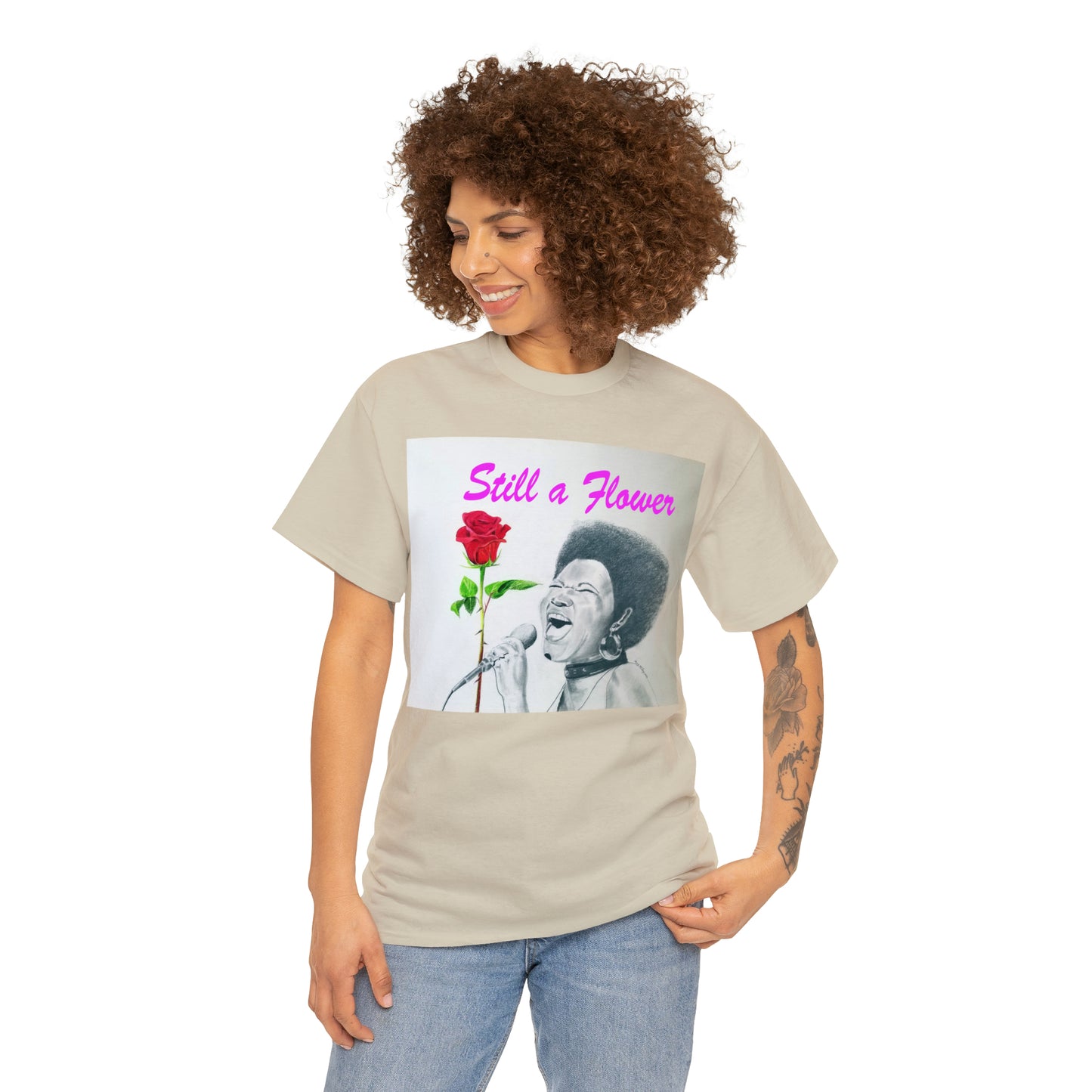 "Still A Flower, Aretha" Unisex Heavy Cotton Tee