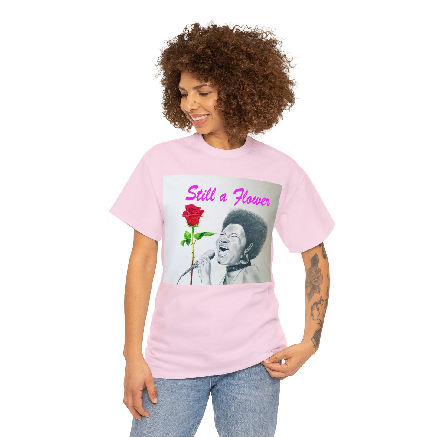 "Still A Flower, Aretha" Unisex Heavy Cotton Tee