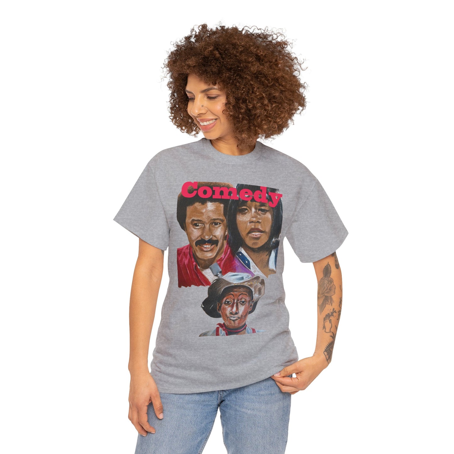 "Comedy" Richard, Flip & Geoffrey" Unisex Heavy Cotton Tee