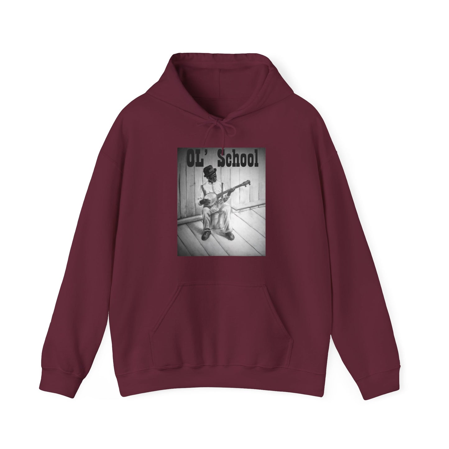 "OL' School, Music Man" Unisex Heavy Blend™ Hooded Sweatshirt