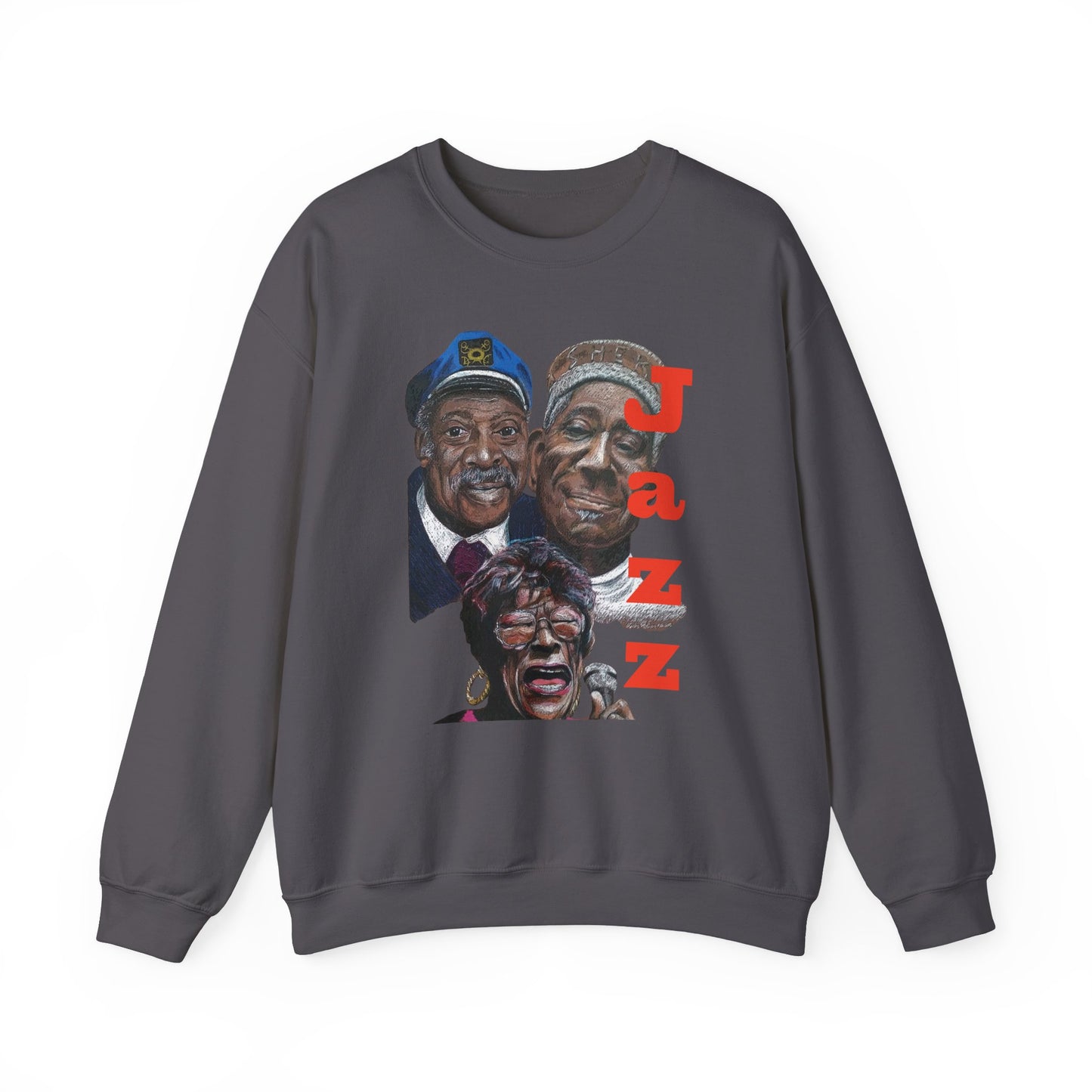 "Jazz" , Duke, Dizzy & Ella ; Unisex Heavy Blend™ Crewneck Sweatshirt