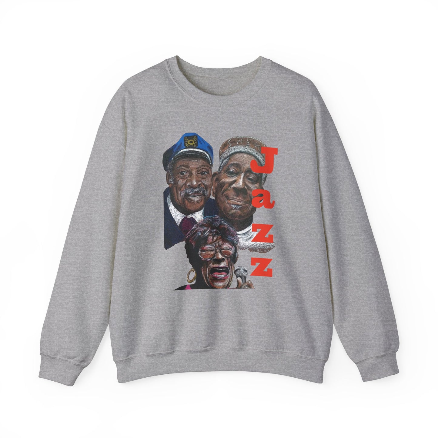 "Jazz" , Duke, Dizzy & Ella ; Unisex Heavy Blend™ Crewneck Sweatshirt