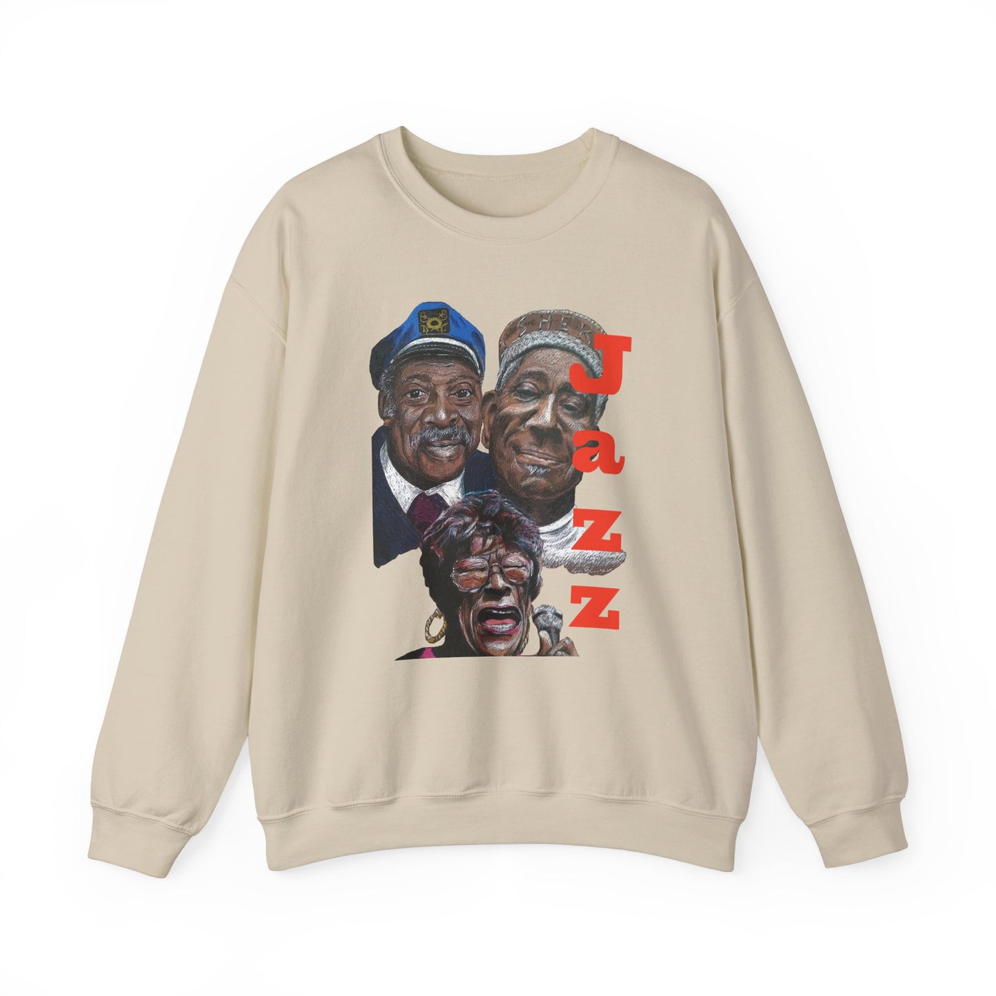 "Jazz" , Duke, Dizzy & Ella ; Unisex Heavy Blend™ Crewneck Sweatshirt