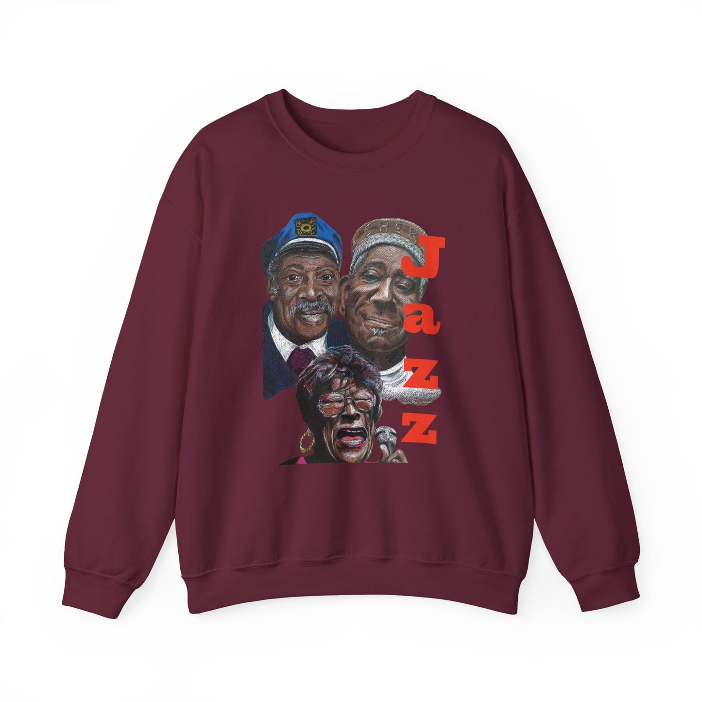 "Jazz" , Duke, Dizzy & Ella ; Unisex Heavy Blend™ Crewneck Sweatshirt