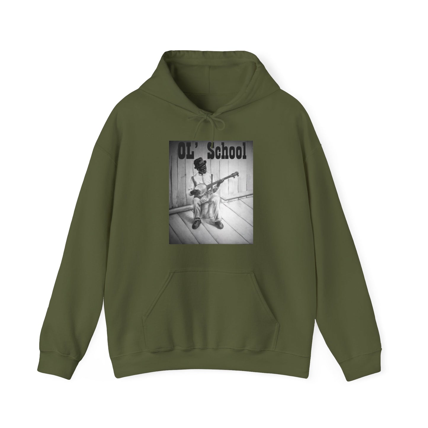 "OL' School, Music Man" Unisex Heavy Blend™ Hooded Sweatshirt