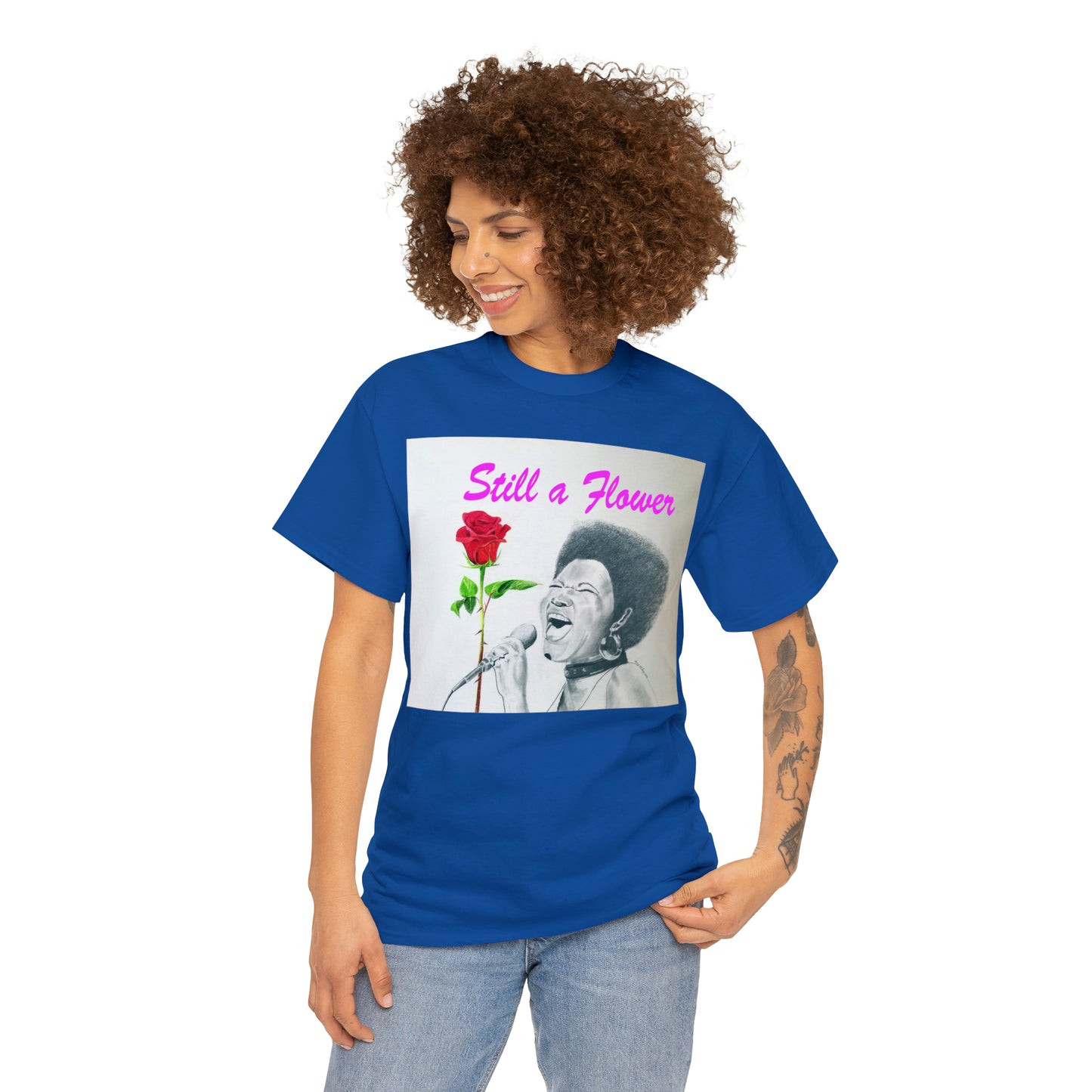 "Still A Flower, Aretha" Unisex Heavy Cotton Tee