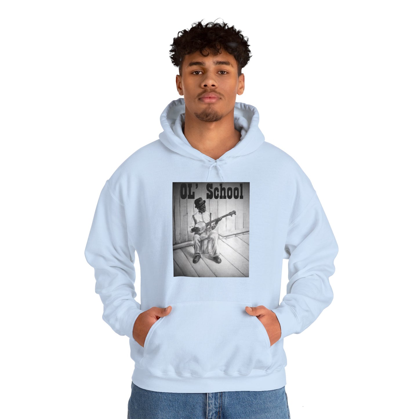 "OL' School, Music Man" Unisex Heavy Blend™ Hooded Sweatshirt