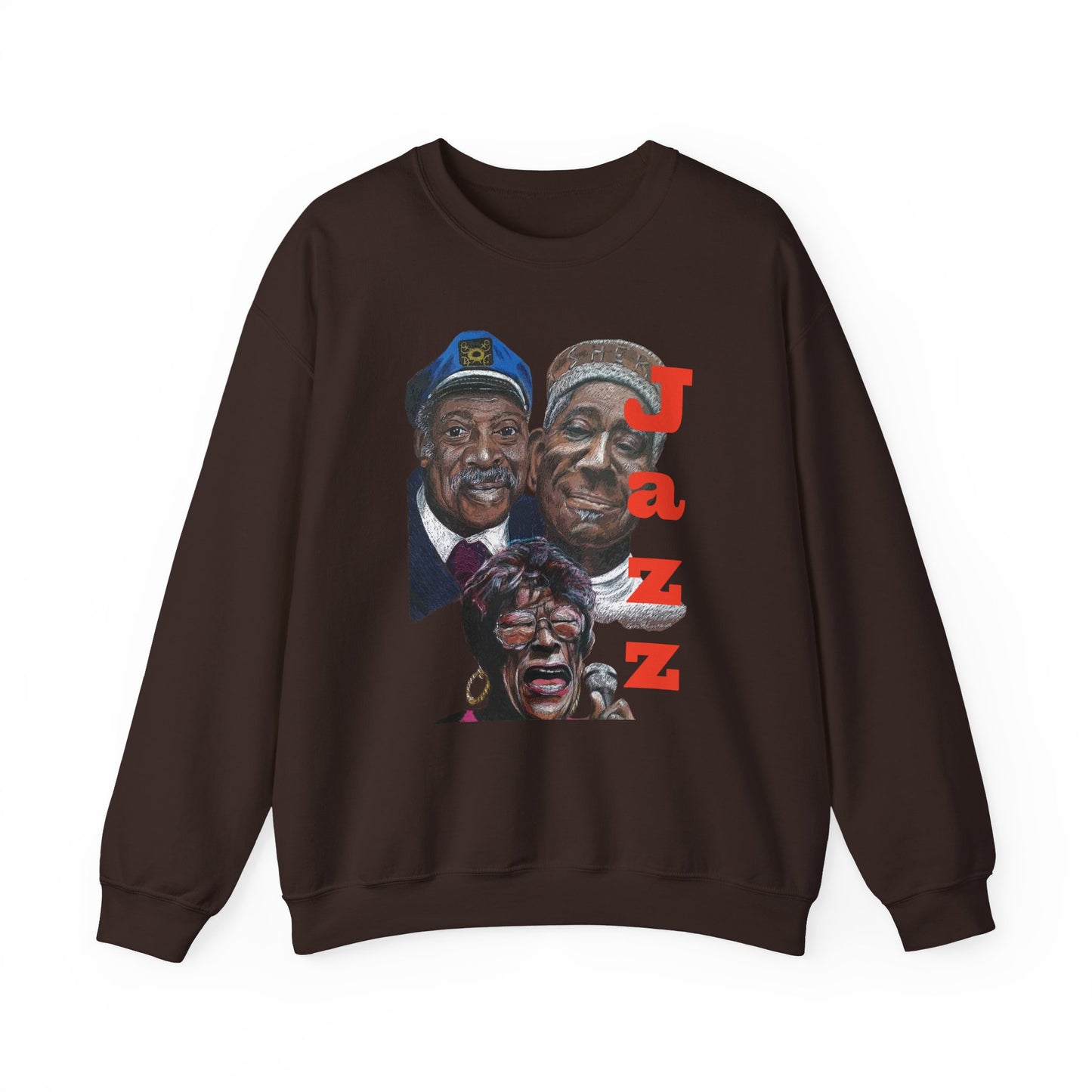 "Jazz" , Duke, Dizzy & Ella ; Unisex Heavy Blend™ Crewneck Sweatshirt