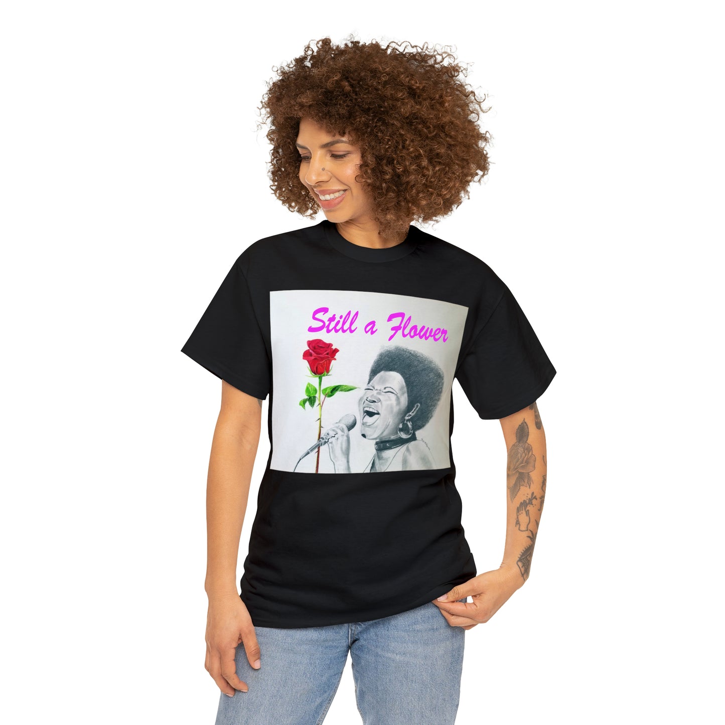 "Still A Flower, Aretha" Unisex Heavy Cotton Tee