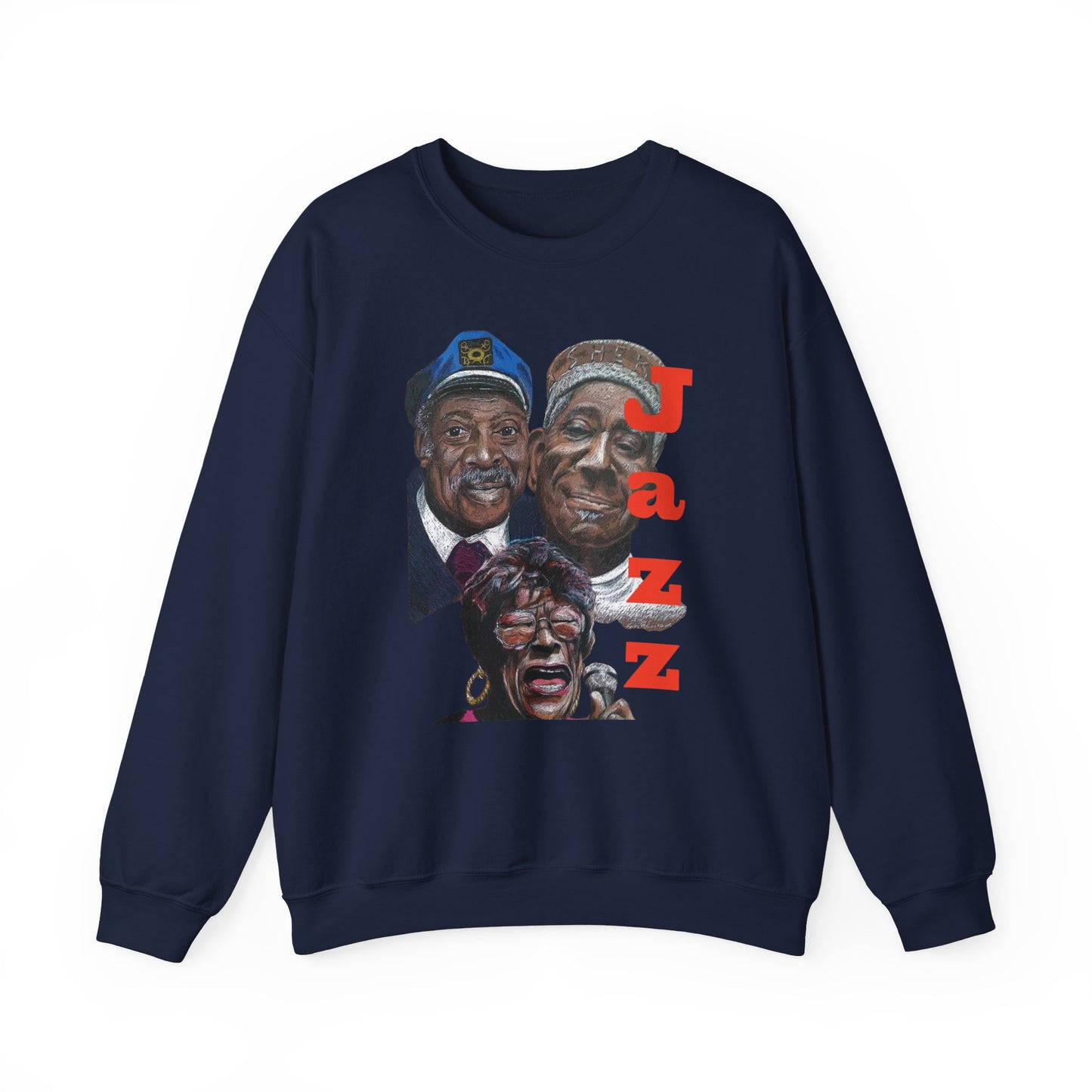 "Jazz" , Duke, Dizzy & Ella ; Unisex Heavy Blend™ Crewneck Sweatshirt