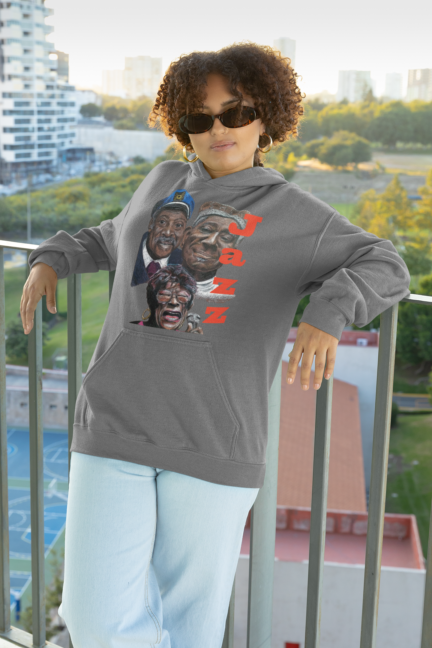 "Jazz", Duke, Dizzy, & Ella"  Unisex Heavy Blend™ Hooded Sweatshirt